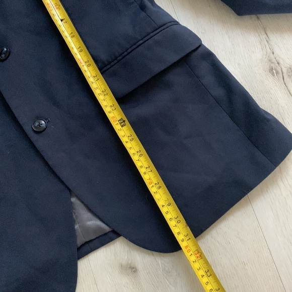 Perry Ellis portfolio‎ slim fit blazer jacket 40R navy blue sport two buttons - Picture 6 of 14